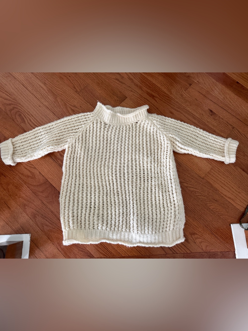 Calypso St. Barth Cream Chunky Turtleneck Sweater - Vintage